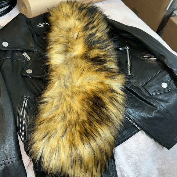 BCBG MAXAZRIA Black leather Jacket - Picture 8 of 10